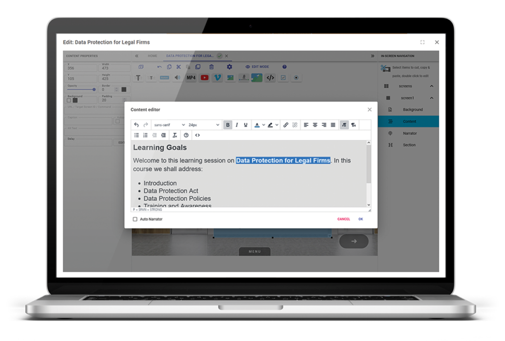 Open eLMS Creator for elearning